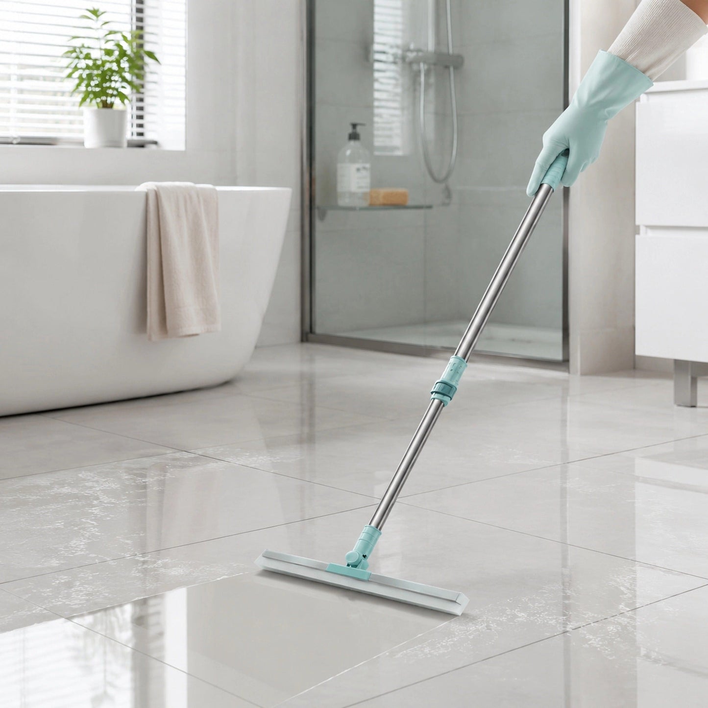🏆 Last Day Special Price £9.99 ! 🧹Multi-Surface Floor & Bathroom Squeegee – Flexible Edge Cleaner for Water, Dust & Pet Hair 🐶