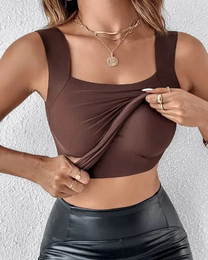 🏆Last Day Special Price ￡8.99!!💐Women's U Neck Tank Tops with Built-In Bra