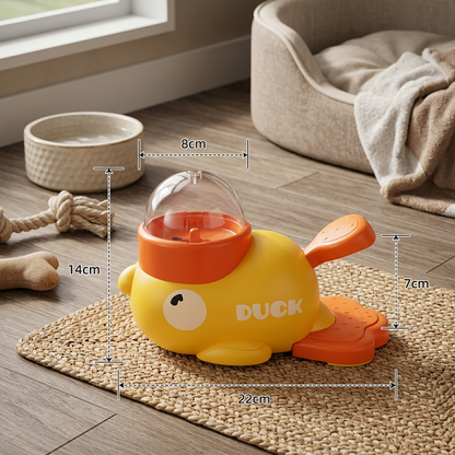 Interactive self-feeding dispenser for dogs
