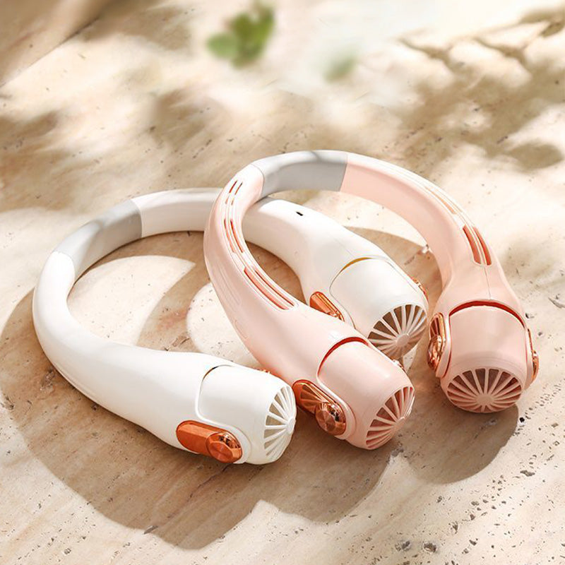 🥳2026 HOT SALE🥳💞50K+ SOLD!🍃💨 50% OFF! Neck Air Conditioner Fan – Ultra‑quiet, 360° rotating, 3 speeds. Hands‑free cooling, long battery. Summer essential! 😎🌬️