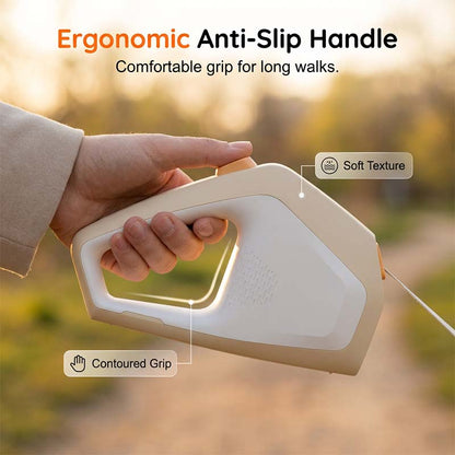 Geometric Retractable Pet Leash with One-Button Lock
