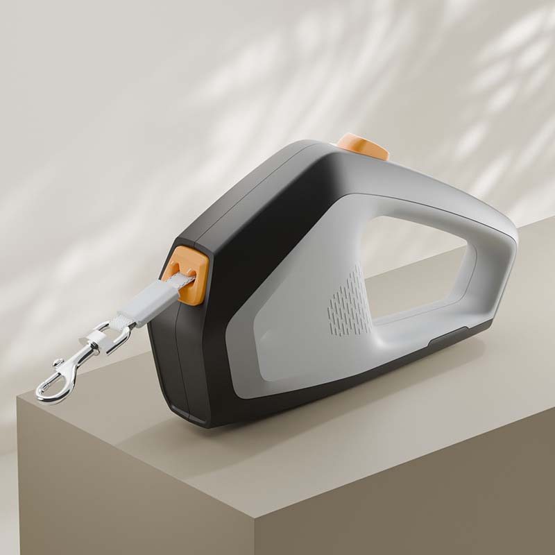 Geometric Retractable Pet Leash with One-Button Lock