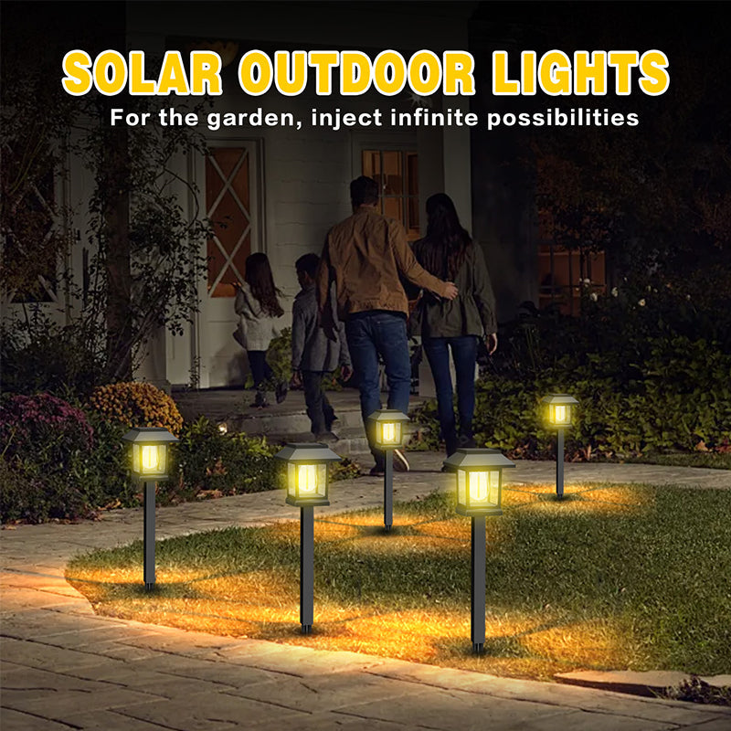 Outdoor Waterproof Solar Pathway Light - 2 Pack/Set
