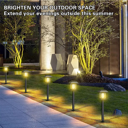 Outdoor Waterproof Solar Pathway Light - 2 Pack/Set