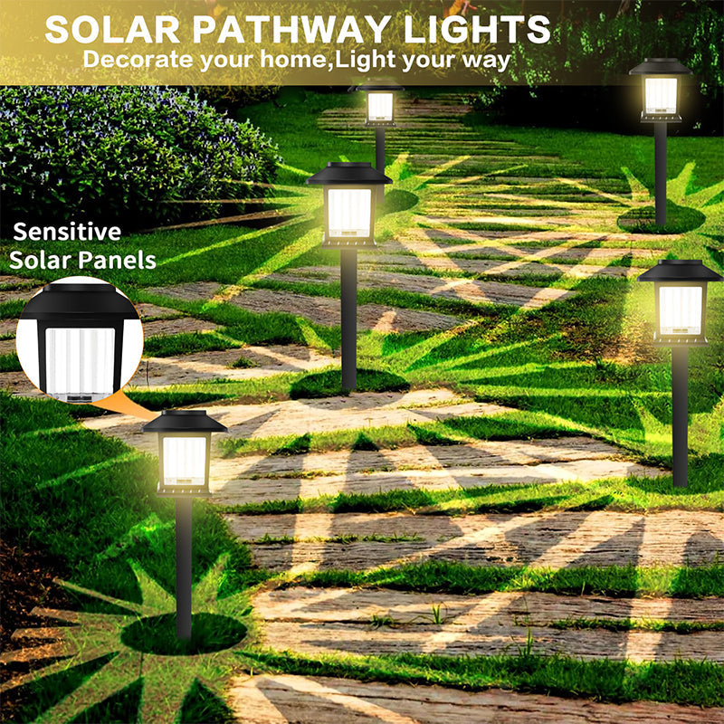 Outdoor Waterproof Solar Pathway Light - 2 Pack/Set